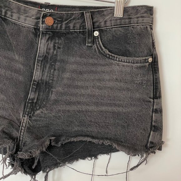 BDG Urban Outfitters Womens 30 Girlfriend High Rise Denim Shorts Faded Black - Picture 4 of 12